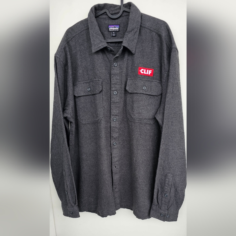 Patagonia Mens Fannel Jacket Button-Down Dark Gray Jacket,Sz.XL!